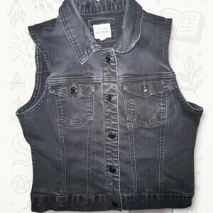 Wax Jean Black Denim Vest XS